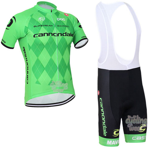 2016 Maillot Cannondale Tirantes Mangas Cortas verde